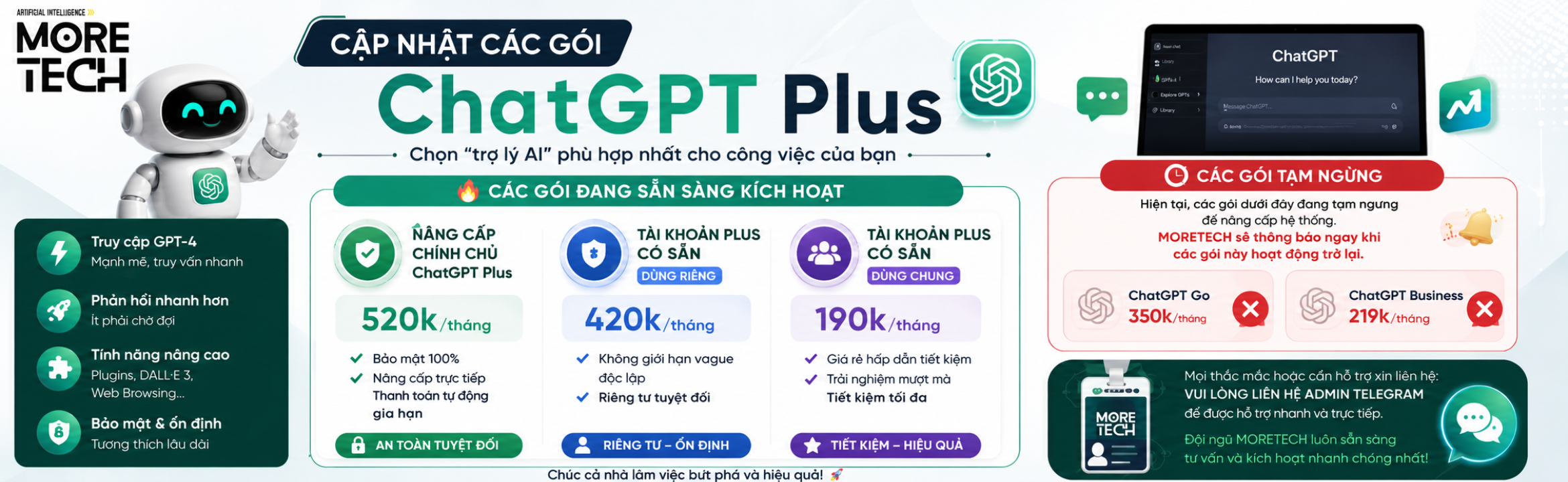 Bứt phá hiệu suất công việc với ChatGPT Plus – Đâu là lựa chọn dành cho bạn? 🚀